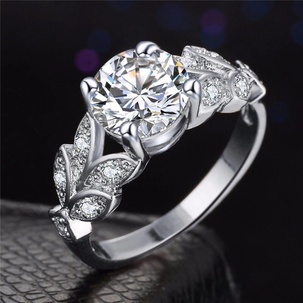 Sparkling Silver Plated Crystal Ring - Picture 2 of 2